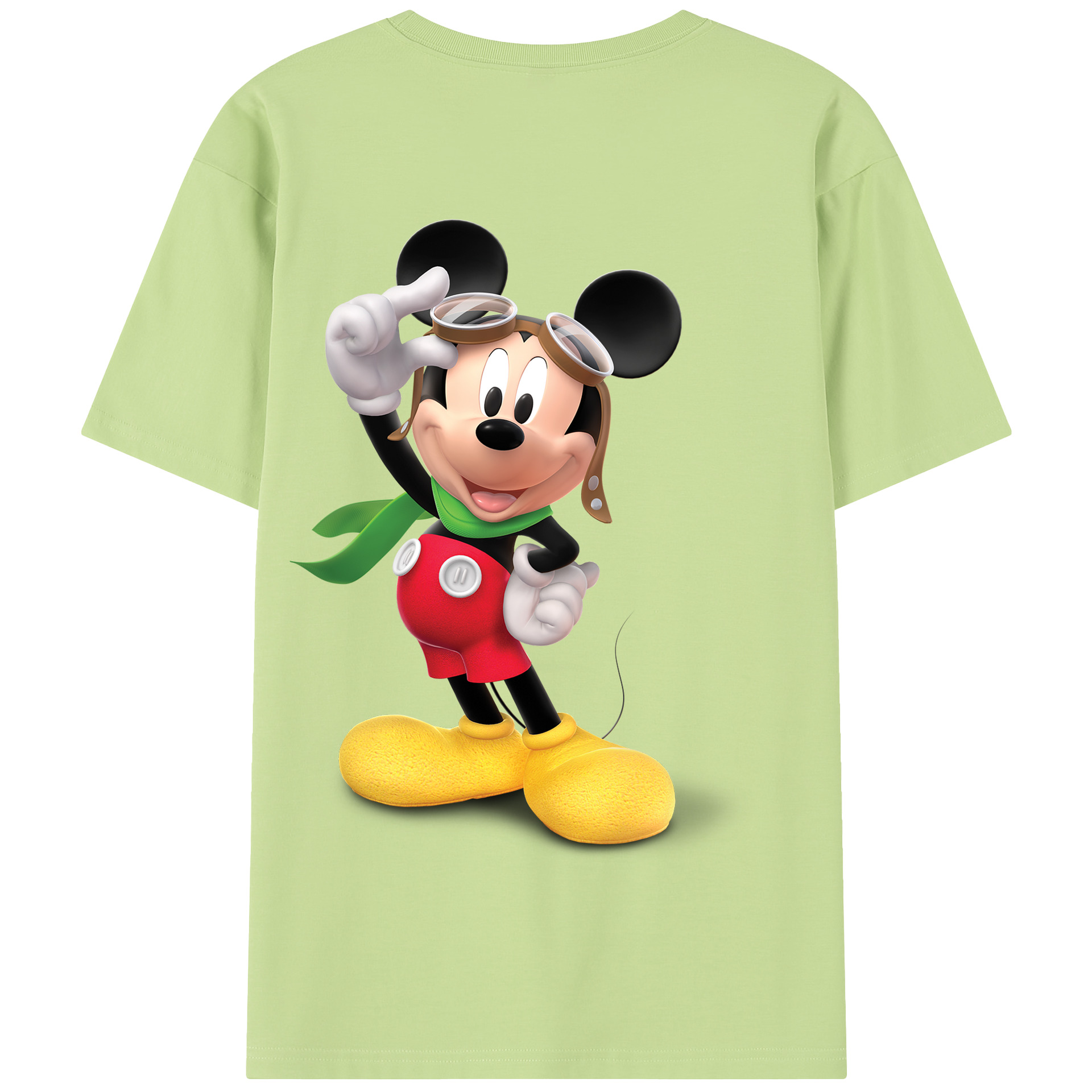 （画像用） ミッキーマウス Mickey Mouse 綿100％半袖Tシャツ（背面プリント）